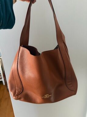 Coach Hadley hobo pebbled leather Shoulder Bag in Chestnut Brown